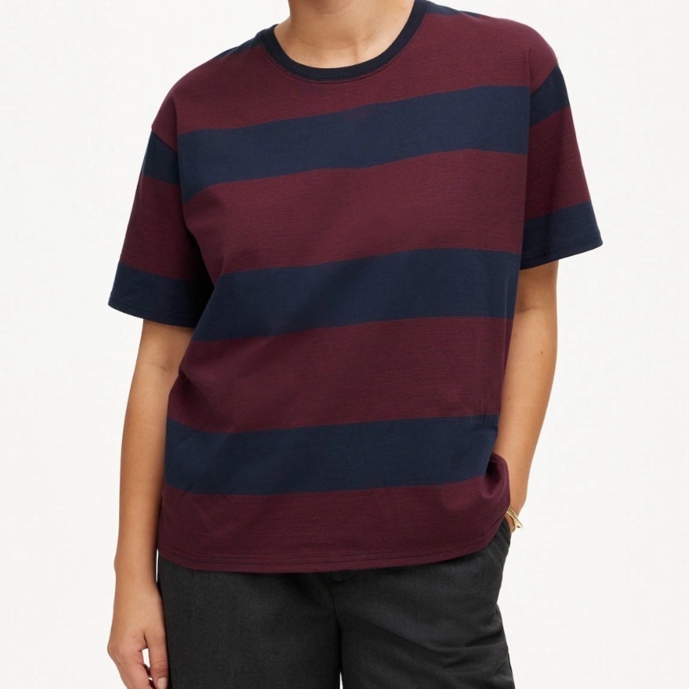 Madewell Red and Blue Short Sleeve Tee size M